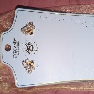 Eye Candy Gold and Black Bee Earrings